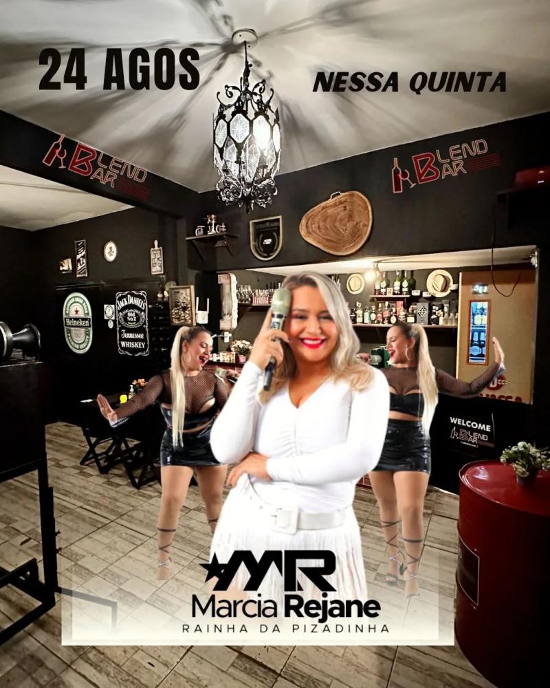 Venha curtir a quinta do Blend Bar com show ao vivo de Marcia Rejane, a Rainha da Pizadinha! 