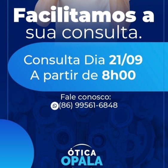 Agende já a sua consulta na Ótica Opala em Pedro II e garanta a saúde da sua visão!