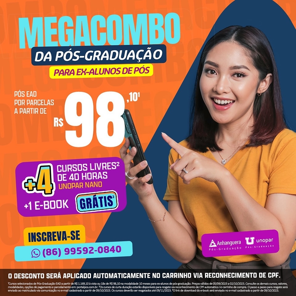 Invista no seu futuro e destaque-se no mercado com o Megacombo de Pós-Graduação da Unopar!