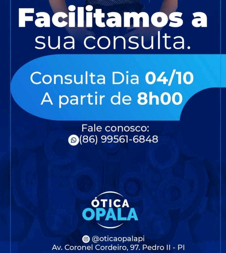 Cuide dos seus olhos com a Ótica Opala em Pedro II, agende sua consulta hoje mesmo!
