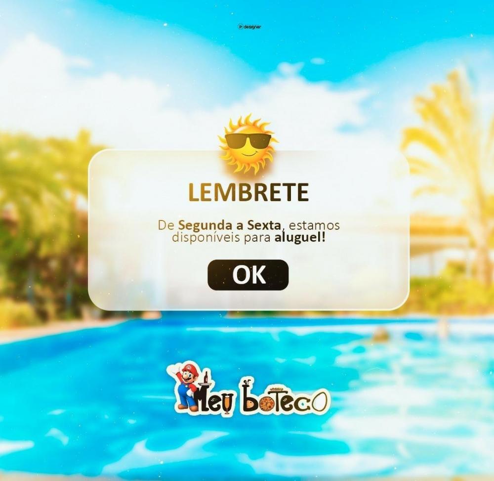 Realize seu evento no Meu Boteco, Meu Lar, disponível para aluguel de segunda a sexta!