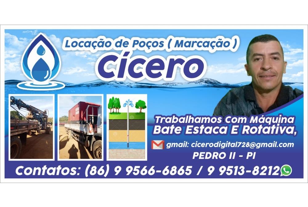 Vai perfurar um poço tubular? Conte hoje mesmo com a “Locação e Marcação de Poços Cicero Godinho”, em Pedro II