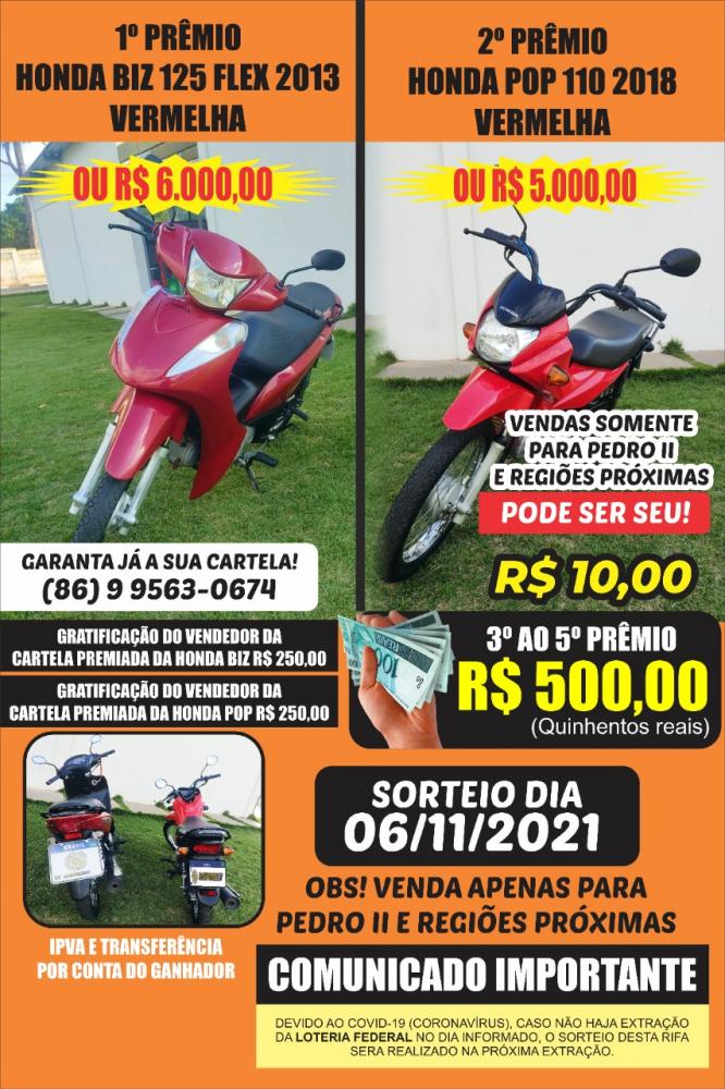 Participe da 6º edição do sorteio da RA Esportes e concorra a duas lindas motocicletas