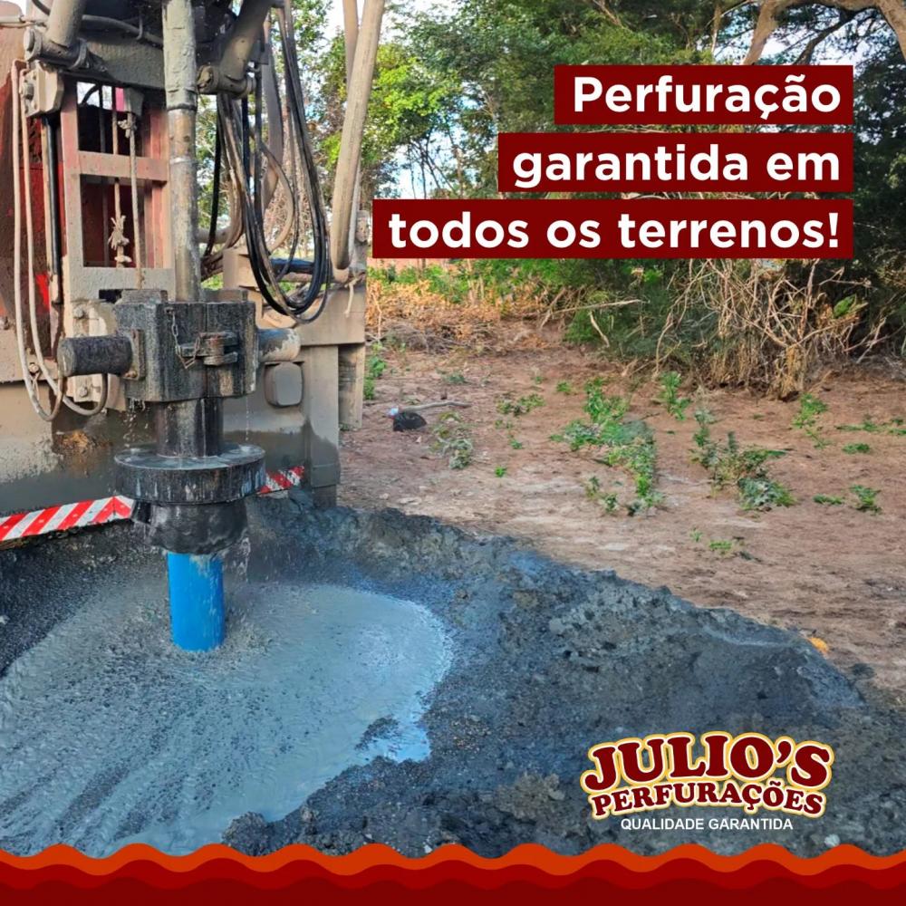 Tenha água de qualidade com a Julio's Perfurações, a referência na perfuração de poços artesianos!