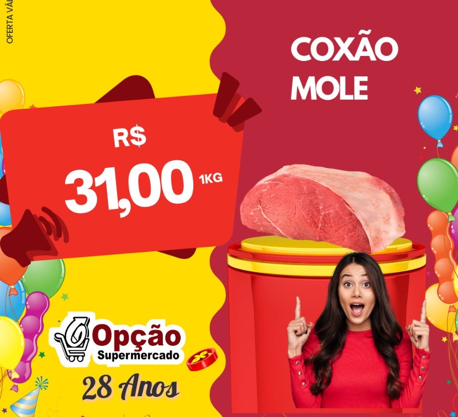 Venha aproveitar o 'Dia D' de aniversário do Opção Supermercado com promoções imperdíveis!