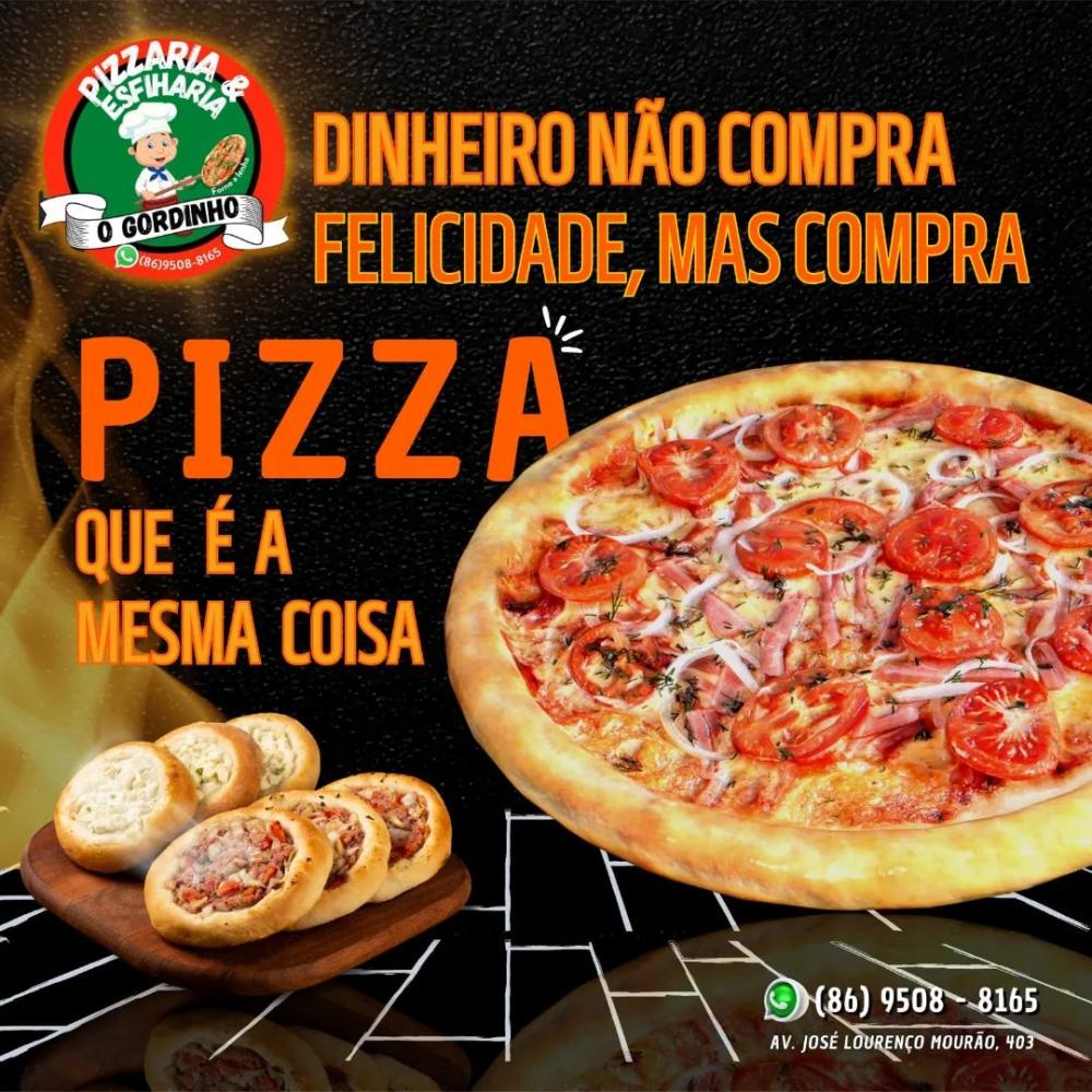 Faça já o seu pedido na Pizzaria O Gordinho e saboreei as melhores pizzas de Pedro II!