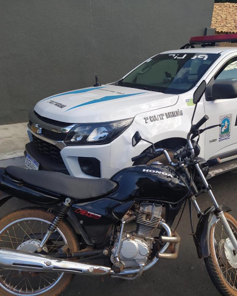 Moto furtada em Milton Brandão é recuperada no Centro de Pedro II