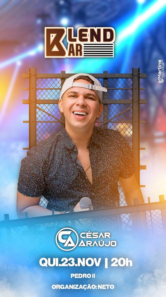 Quinta do Blend Bar com César Araújo, não perca!