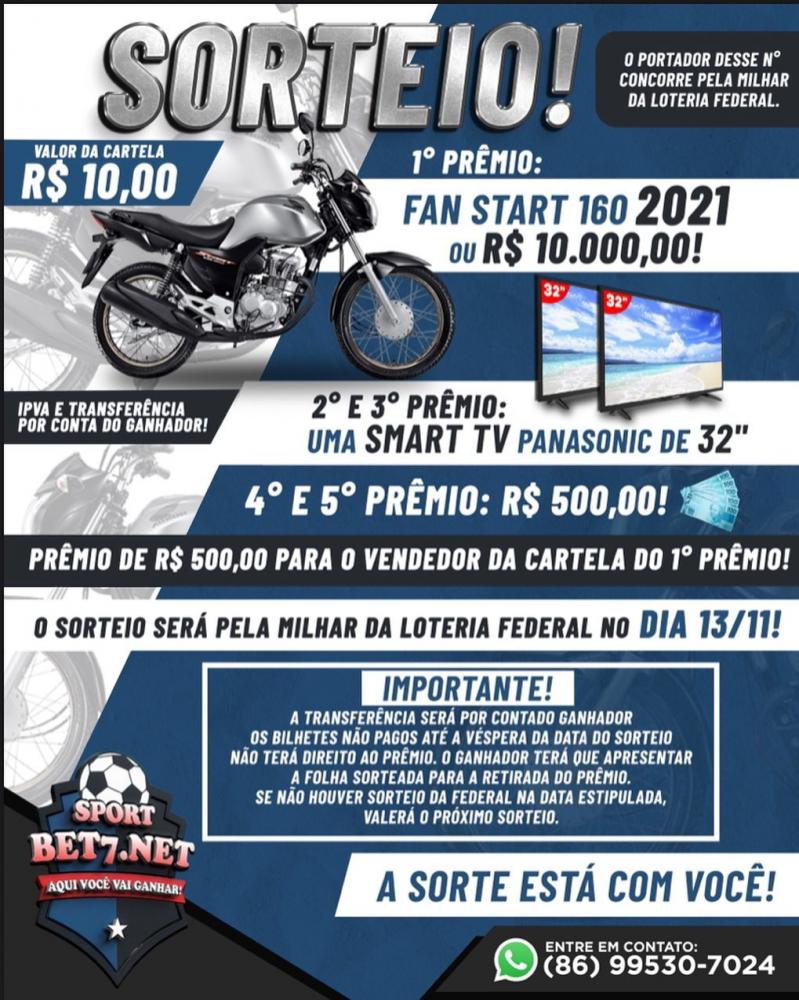 Participe do Show de prêmios da Sportbet7 de Pedro II; confira!