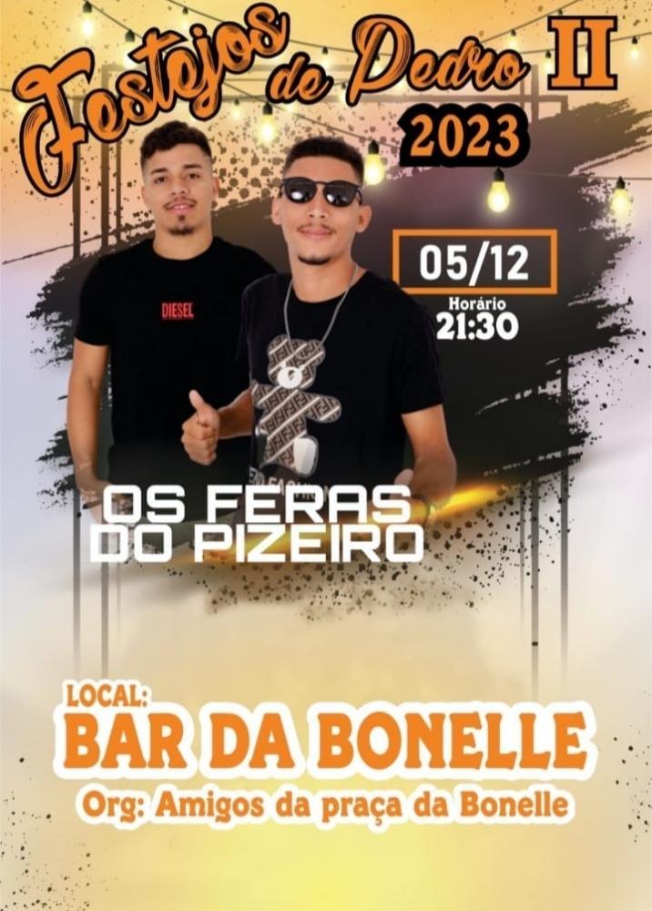 Nesta terça-feira (05): Os Feras do Piseiro ao vivo no Bar da Bonelle, não perca!