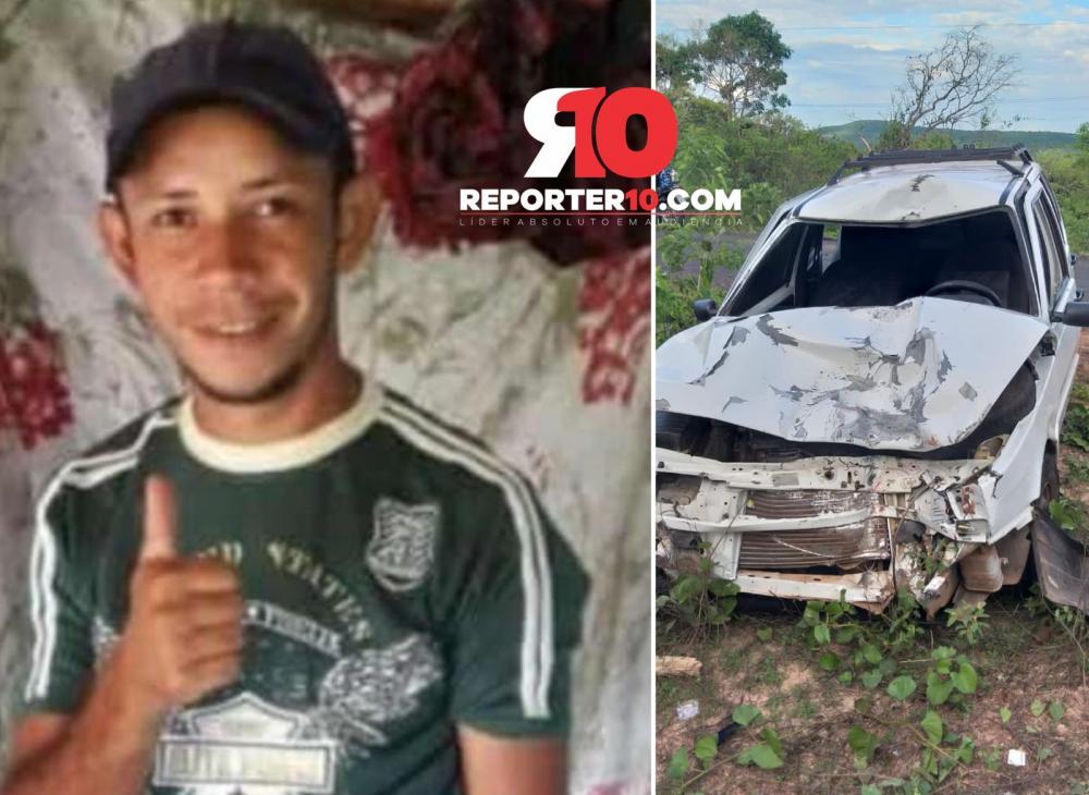 Jovem morre e esposa fica gravemente ferida após colisão entre moto e carro na PI-327, entre Lagoa e Piripiri