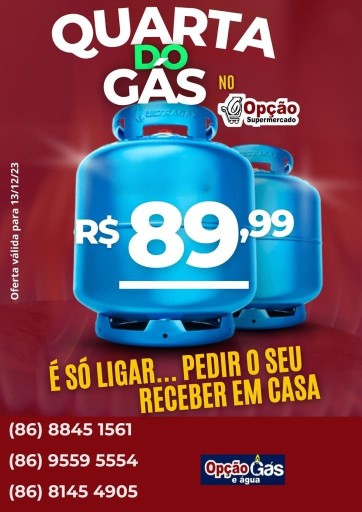 “Quarta do Gás” no Opção Supermercado, promoção imperdível!