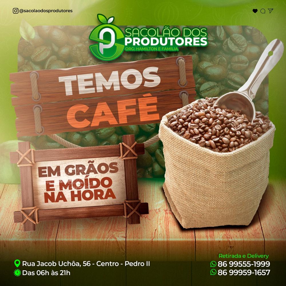 Agora no Sacolão dos Produtores você encontra café em grãos e moídos na hora!