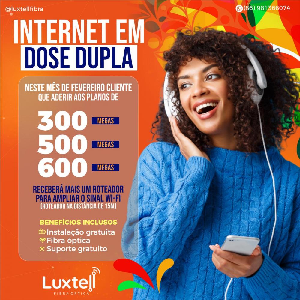 Adquira seu plano de alta velocidade na Luxtell e garanta um roteador extra para ampliar sua cobertura!