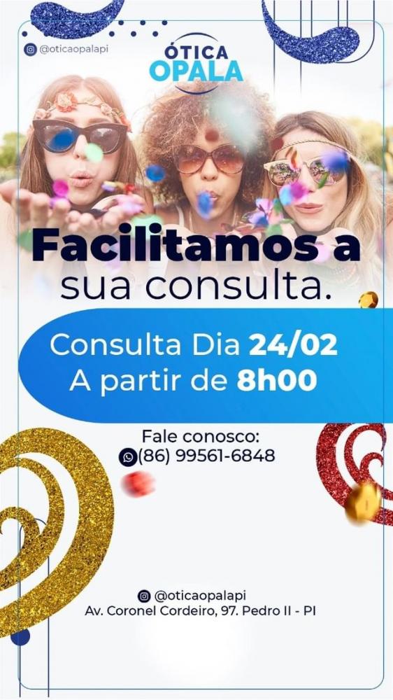 Sua visão merece os melhores cuidados, agende já a sua consulta na Ótica Opala para este sábado (24) !