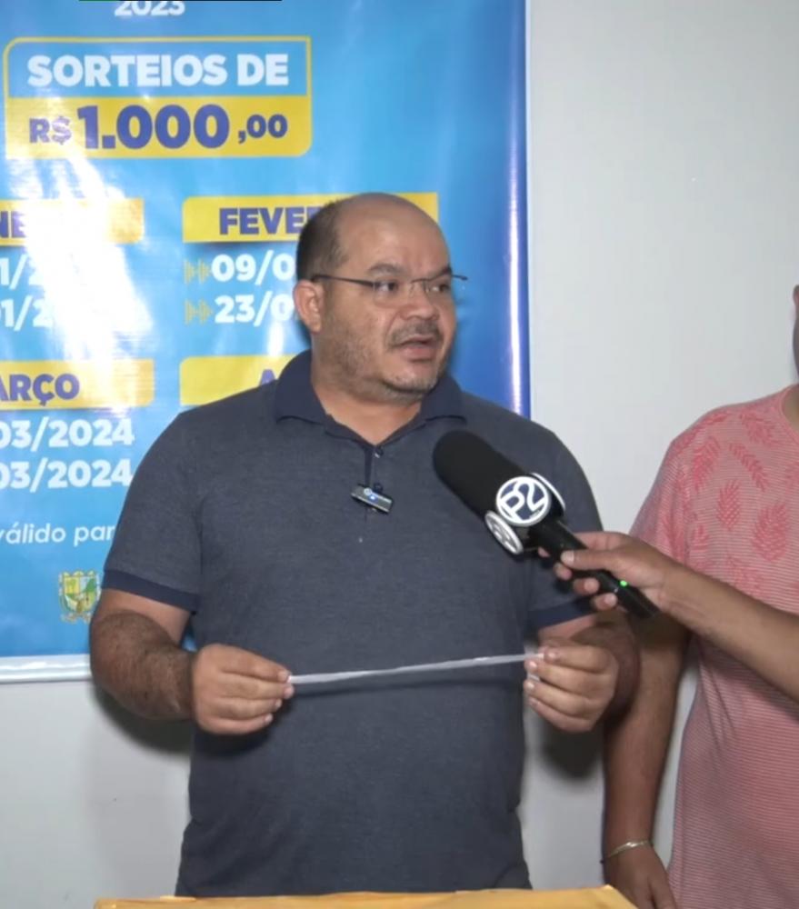 Realizado sorteio de 3 mil reais para quem está em dias com o imposto; confira!