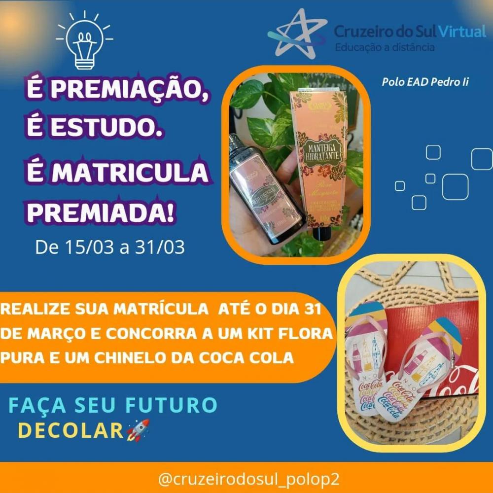 Garanta seu futuro na Cruzeiro do Sul Virtual e ainda concorra a prêmios ao se matricular!