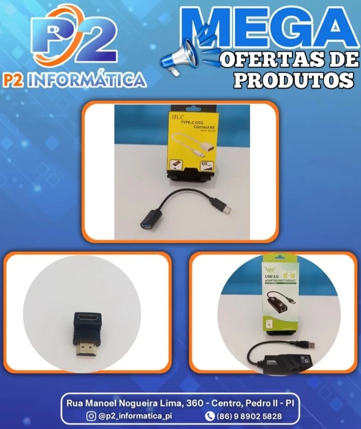 Assistência técnica de qualidade e os melhores acessórios de Pedro II, você encontra na P2 Informática!