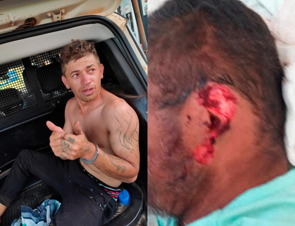 Homem é preso acusado de arrancar a facadas a orelha do próprio vizinho, durante bebedeira, na zona rural de Poranga