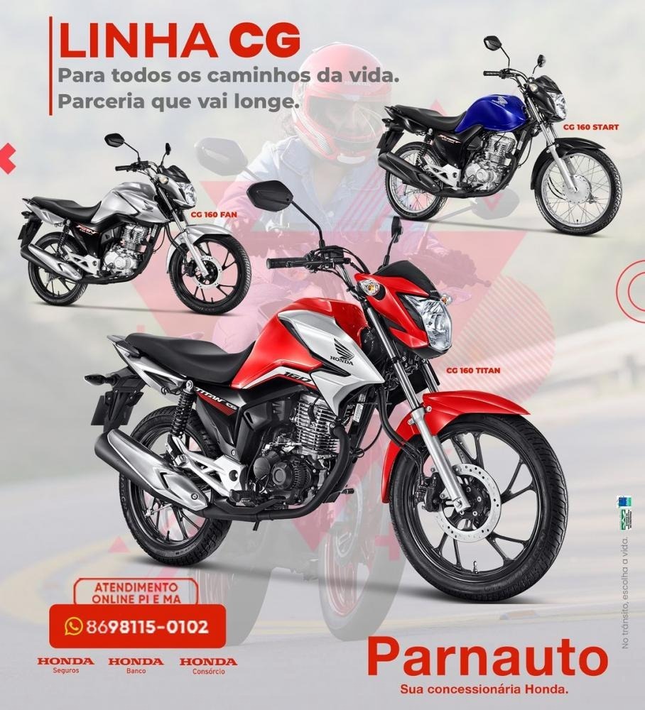 Não espere mais, garanta sua moto 0km com as facilidades da Parnauto de Pedro II!
