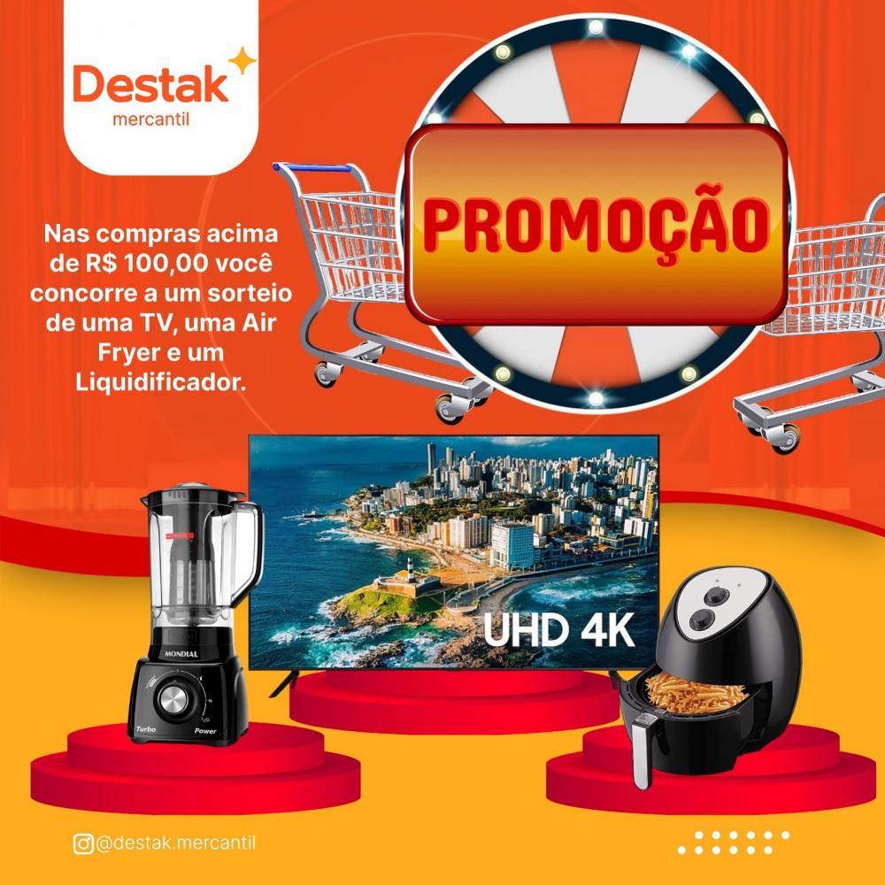 Compre com qualidade e economia no Destak Mercantil e ainda concorra a prêmios!