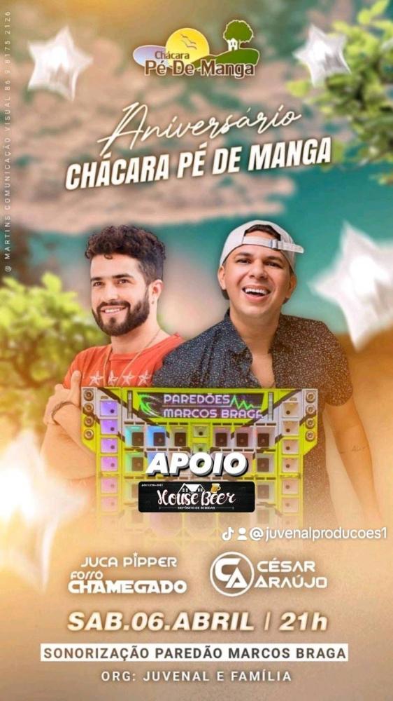 Vem aí, o aniversário da Chácara Pé de Manga em Pedro II, não perca! 