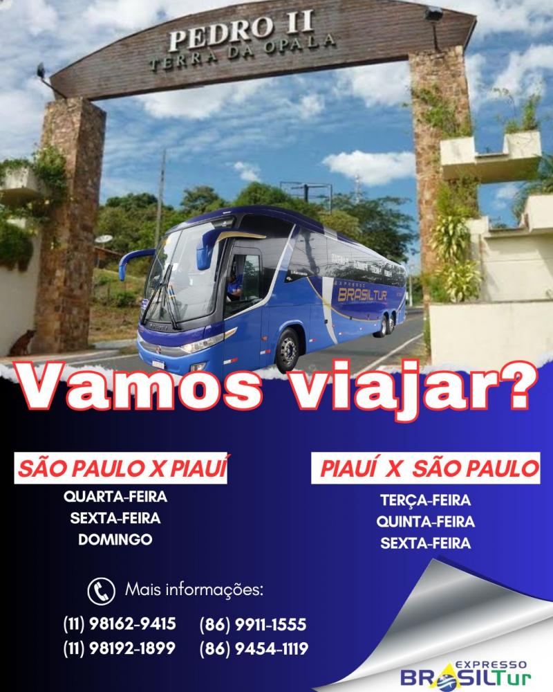 Viagens com conforto e segurança entre Piauí e São Paulo é com a Brasil Tur!