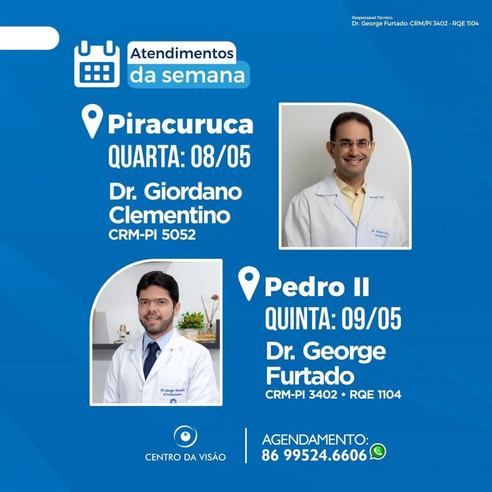 Cuide da saúde dos seus olhos com os melhores especialistas no Centro da Visão em Pedro II!