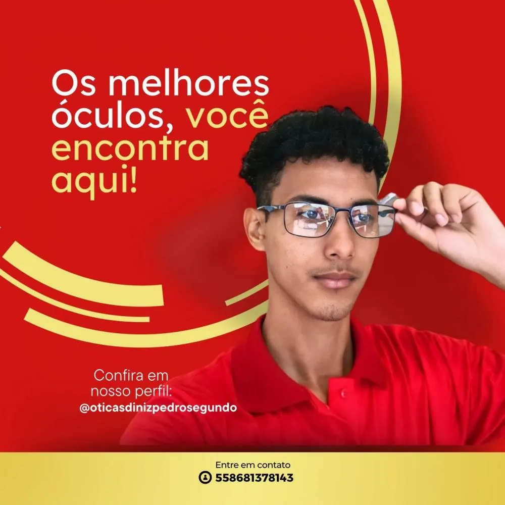 Precisando renovar seus óculos? Venha para as Óticas Diniz e encontre o melhor em lentes e armações de Pedro II!