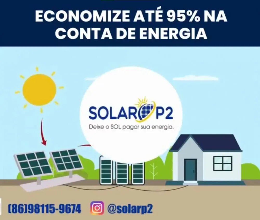Esqueça as contas de energia elevadas e comece a economizar com as placas solares da Solar P2!
