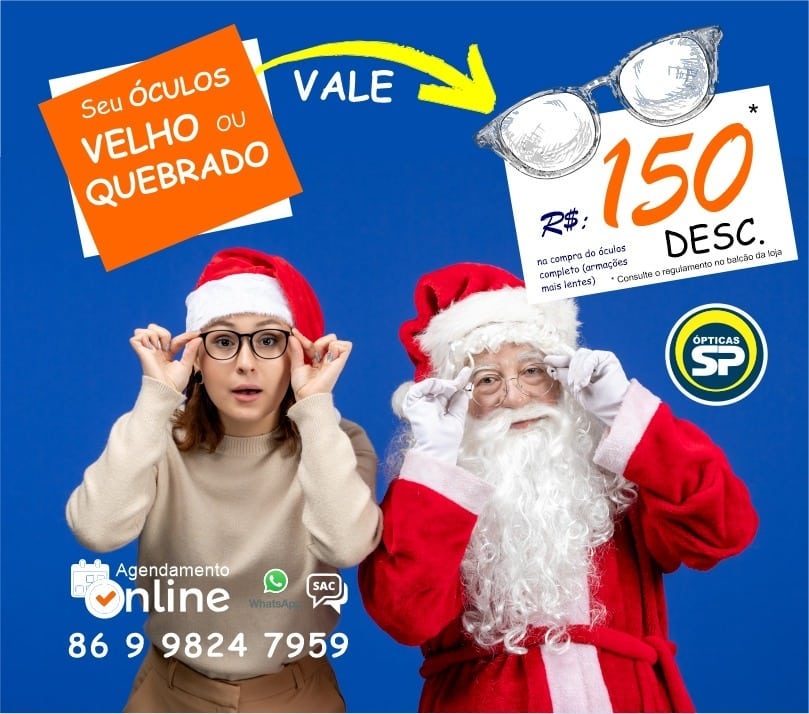 Venha conferir as promoções deste mês de dezembro nas Ópticas São Paulo 