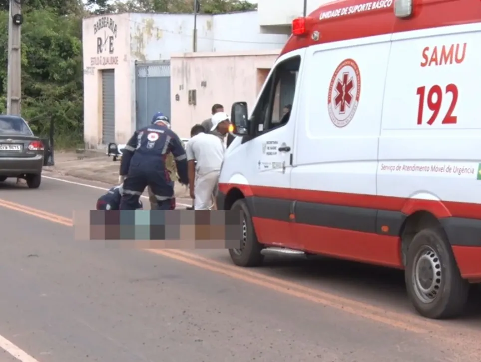 Idoso é atropelado por motociclista e ambos ficaram feridos em Pedro II