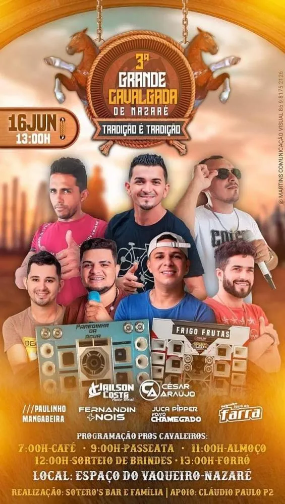 Vem aí a 3º Grande Cavalgada da localidade Nazaré, não perca!