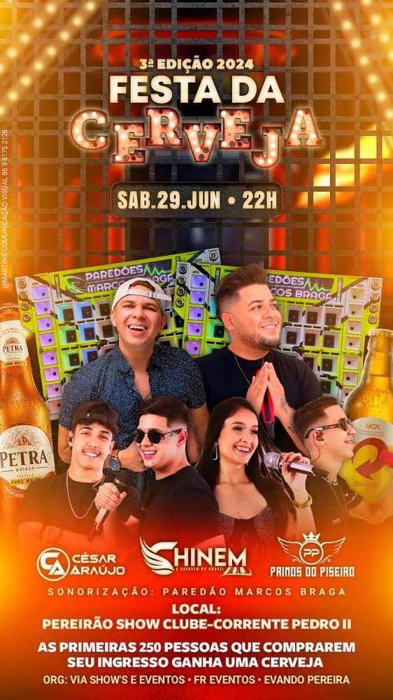 Vem aí a 3ª Edição da Festa da Cerveja em Pedro II, não perca!