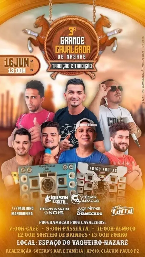 Vem aí a 3º Grande Cavalgada da localidade Nazaré, não perca!