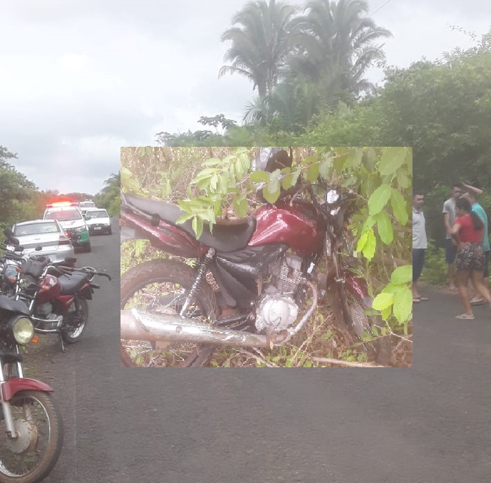 Homem fica ferido após perder controle de moto e colidir contra poste, na PI-327 entre Pedro II e Lagoa 