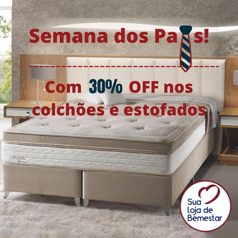 Semana dos Pais com 30% de desconto em colchões e estofados nas Lojas Mais Conforto; venha conferir! 