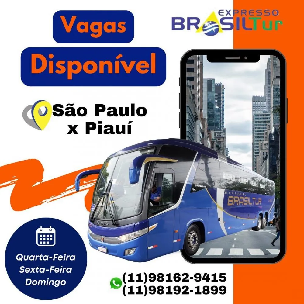 Faça sua viagem de férias entre Piauí e São Paulo com a Brasil Tur!