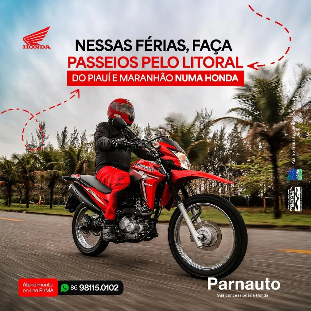 Aproveite as férias para conquistar sua Honda 0km na Parnauto de Pedro II!