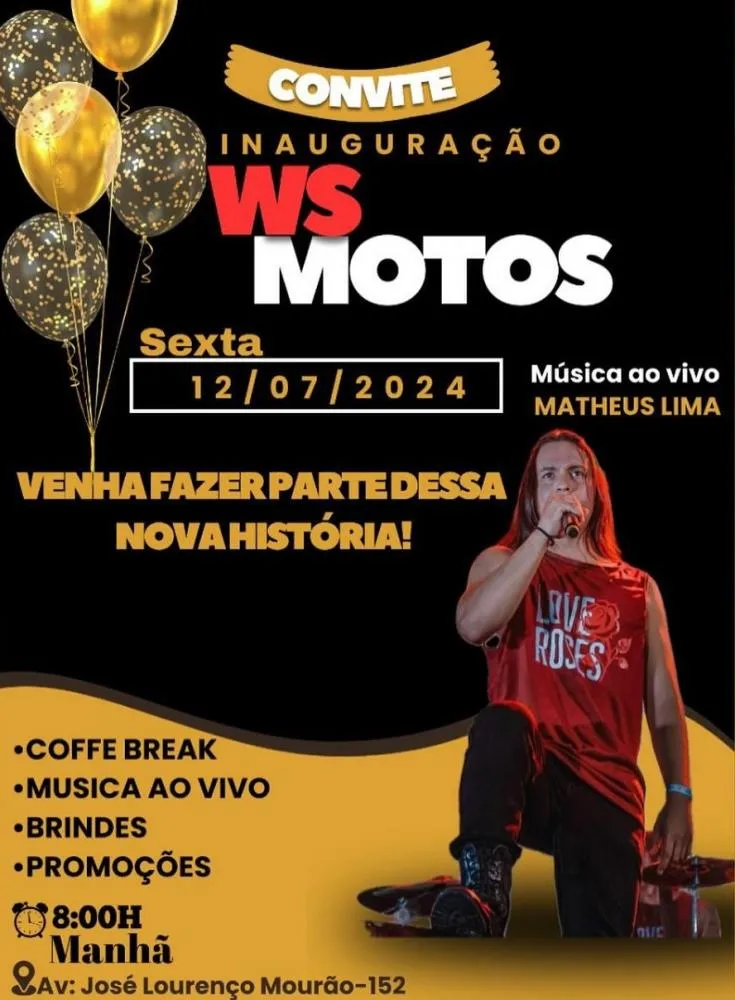 Imperdível! Grande Inauguração da Nova WS Motos em Pedro II! 