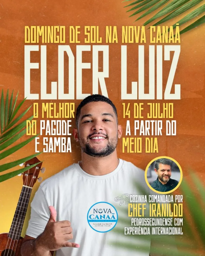 Venha curtir um Domingo de Sol com o melhor do pagode e samba no Espaço Nova Canaã em Pedro II!