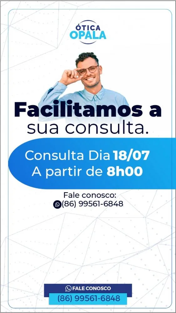 Agende já a sua consulta na Ótica Opala e garanta qualidade no cuidado da saúde dos seus olhos!