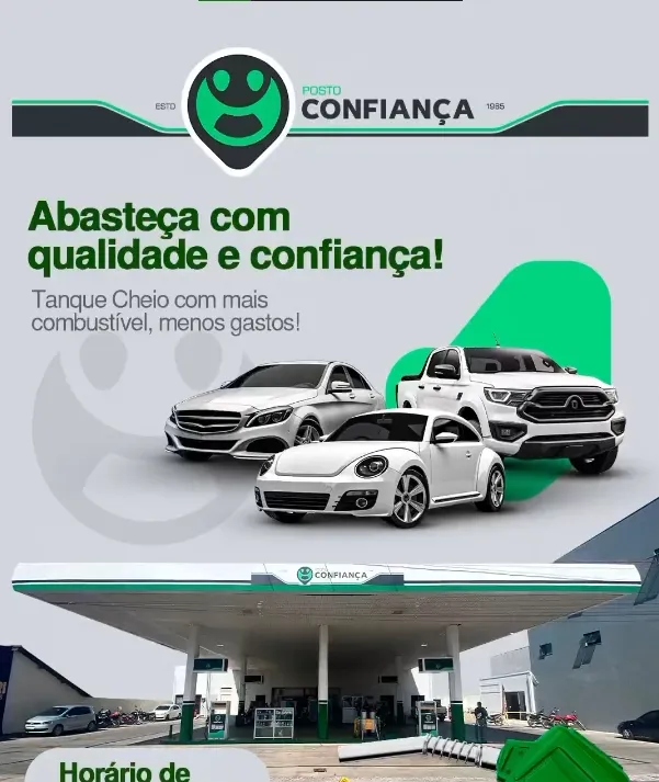 Abasteça seu veículo com qualidade garantida, venha para a Rede de Postos Confiança em Pedro II!