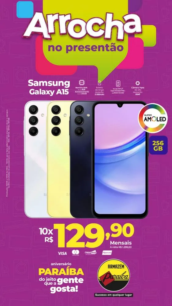 Encontre o celular perfeito para presentear seu pai no Armazém Paraíba de Pedro II!