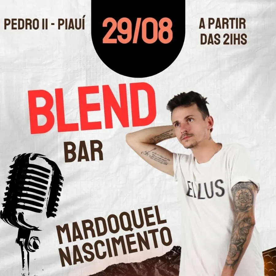 Mardoquel Nascimento ao Vivo na Quinta do Blend Bar, não perca!