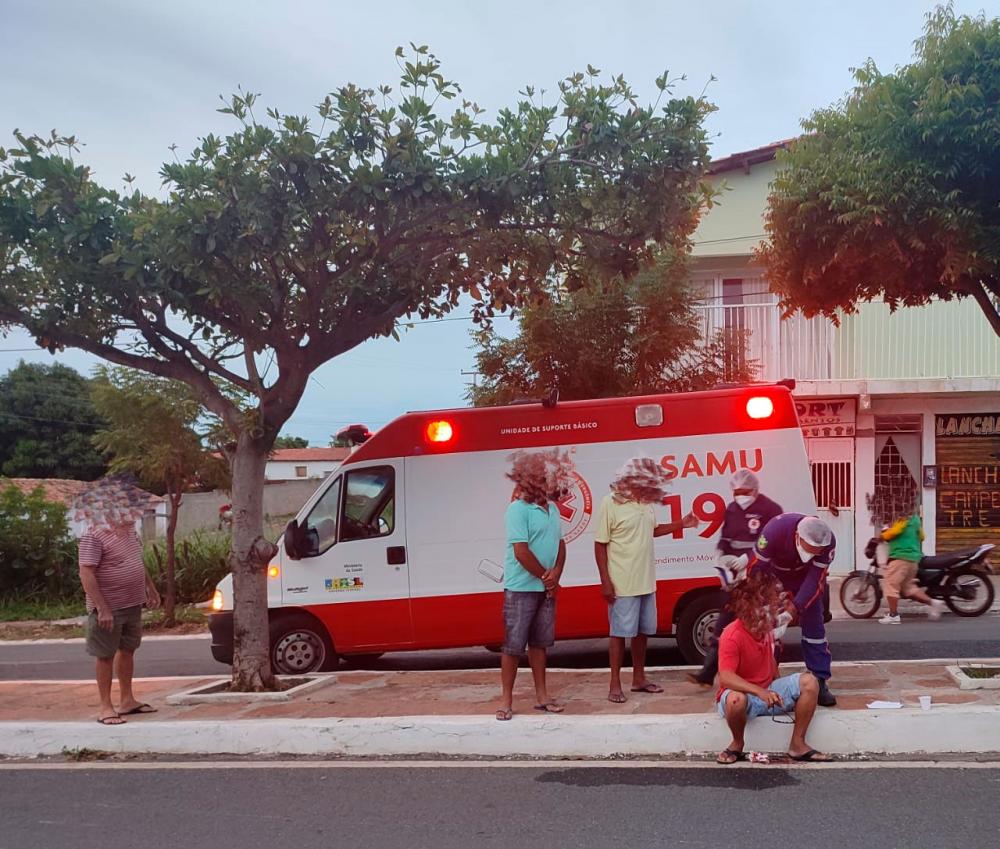 Motociclista fica ferido após perder controle de moto na entrada de Pedro II