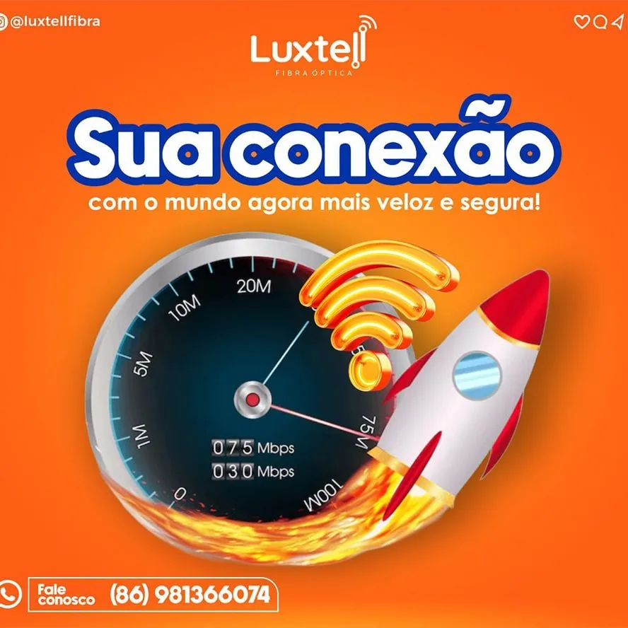 Com a Luxtell a sua conexão é muito mais veloz, escolha já o plano perfeito para você!