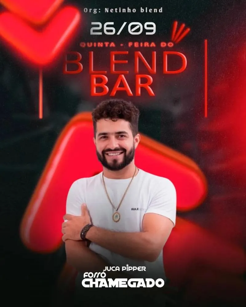 Venha curtir a Quinta do Blend Bar: Juca Pipper e Forró Chamegado para animar sua noite!