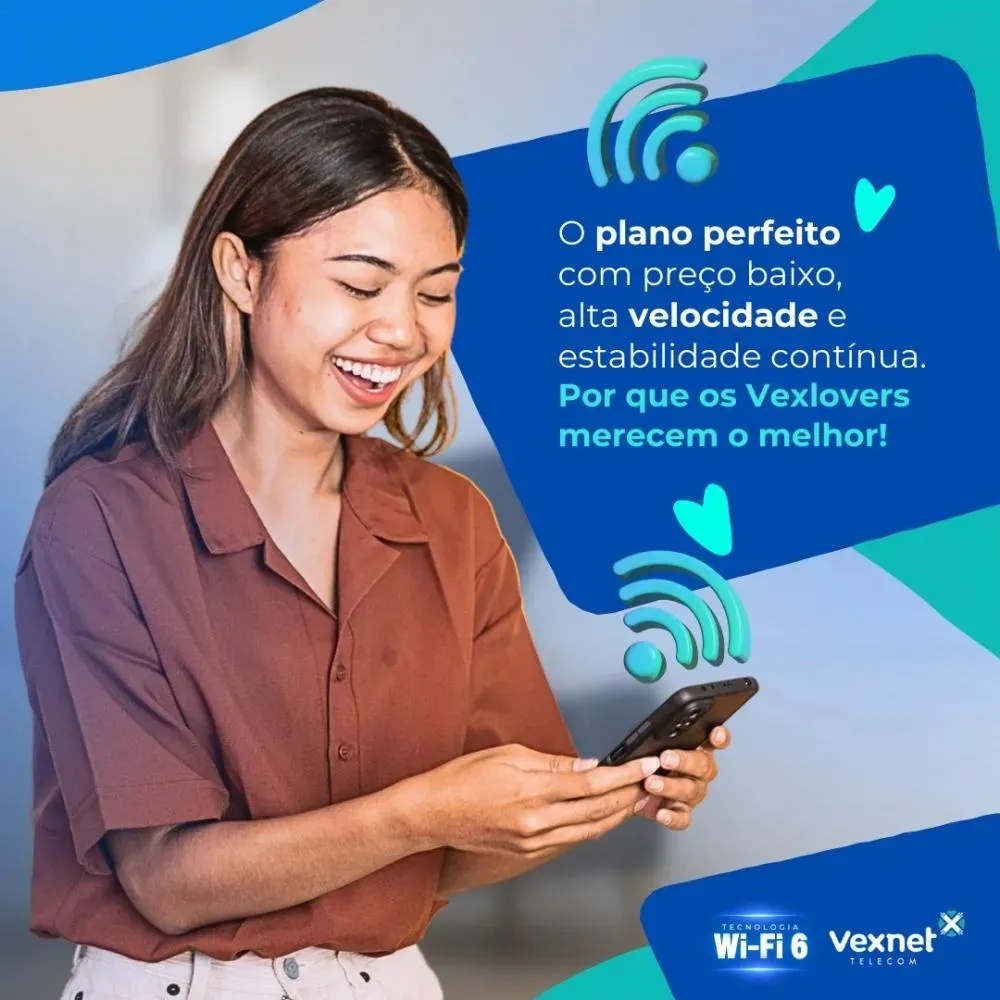 A Vexnet tem o plano ideal para você: Conexão rápida com o melhor preço da cidade!