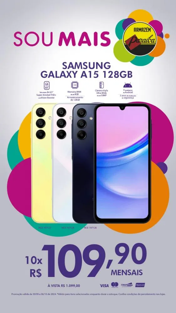 Encontre o smartphone perfeito para você no Armazém Paraíba com condições facilitadas!